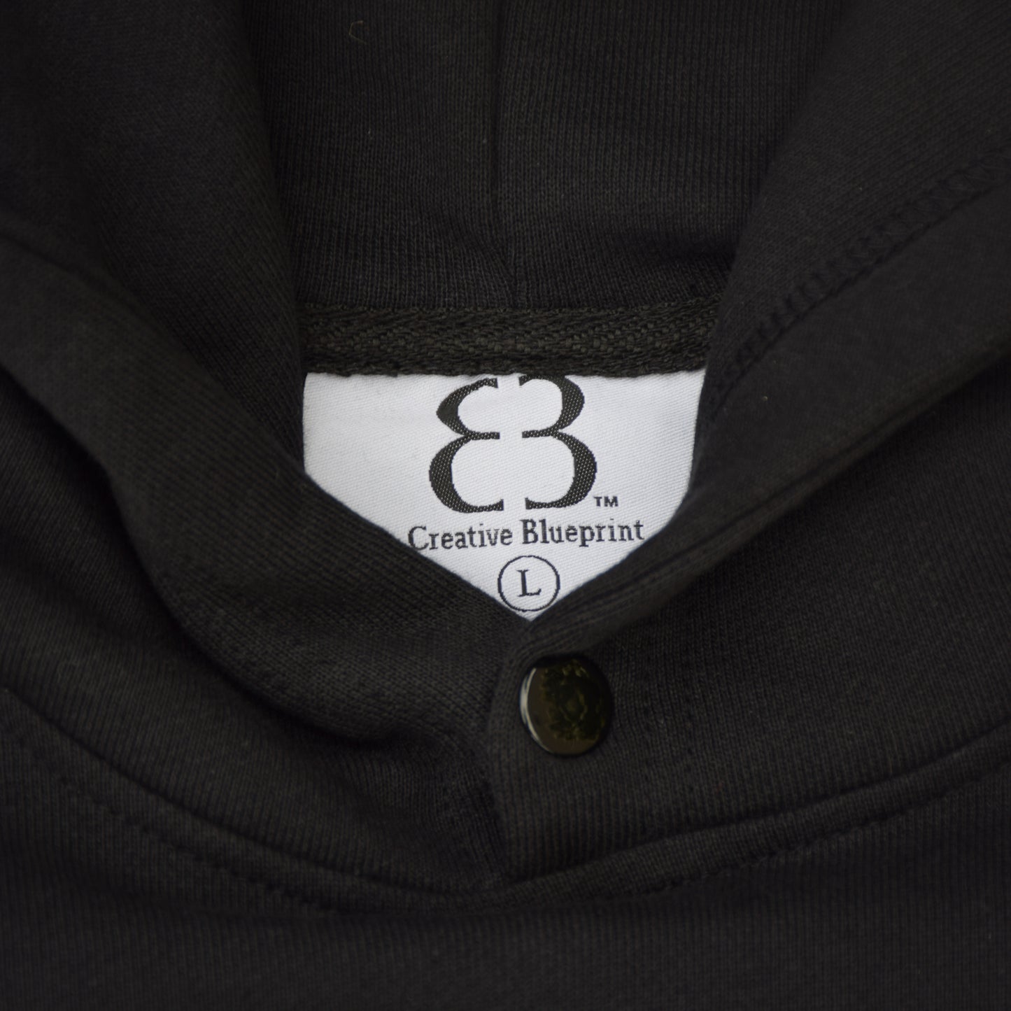 Monochrome Logo Hoodie Hood Snap/Tag View