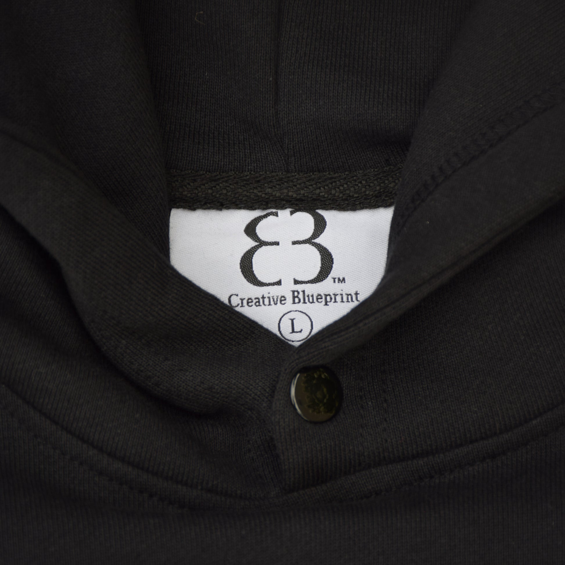 Monochrome Logo Hoodie Hood Snap/Tag View
